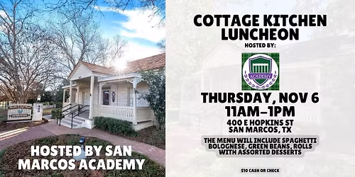 November Cottage Kitchen Lunch