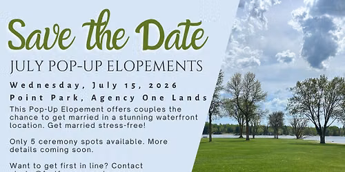 SAVE THE DATE Pop-Up Elopement Day