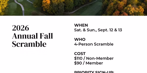 Annual Fall Scramble @ BSGC