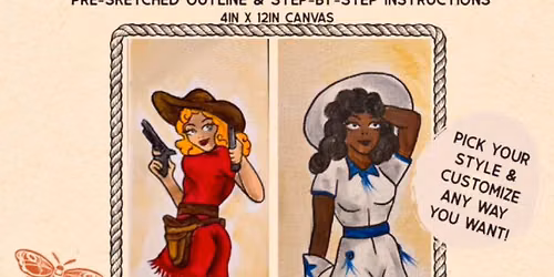 Painted Pin-Up Cowgirls - Traveling Art Parties Event at New Era Tattoo Company