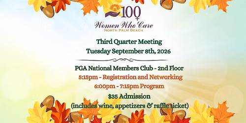 100+WomenWhoCare NPB  3rd Quarter Meeting