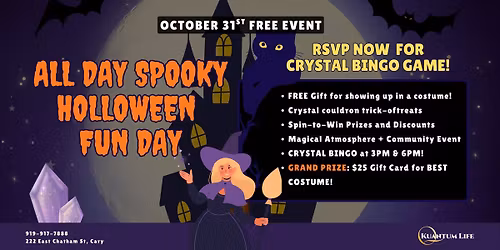 \ud83c\udf83\ud83d\udc8e Crystal Bingo at All Day Spooky Halloween Fun Day! \ud83d\udc7b\ud83d\udd2e