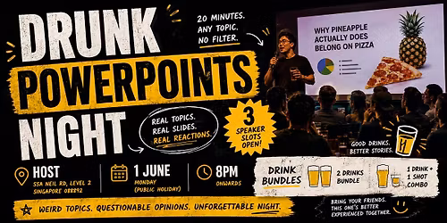 Drunk PowerPoints Night \ud83c\udf7b