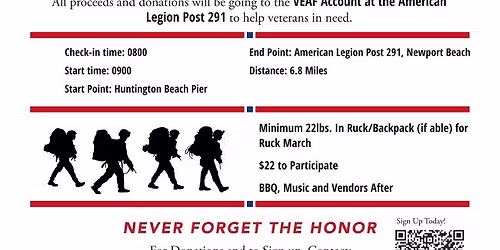 American Legion Newport Harbor March Madness Ruck