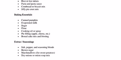 Thanksgiving Outreach