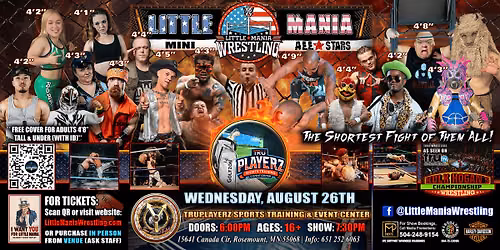 Rosemount, MN - Little Mania Mini Wrestling @ Truplayerz