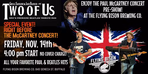 Two Of Us: Pre-McCartney Show at Flying Bison