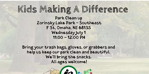 Kids Making a Difference Park Clean Up