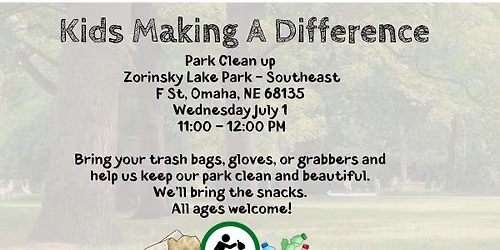 Kids Making a Difference Park Clean Up