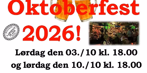 Oktoberfest 2026! L\u00f8rdag den 10. oktober 