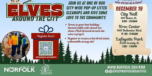 Elves Around the City Pop-up Volunteer Litter Cleanup