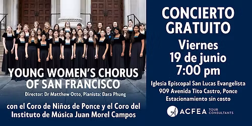 Concierto coral gratuito del Young Women's Chorus of San Francisco