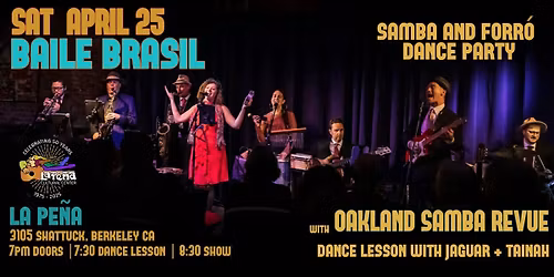 Baile Brasil: Samba & Forr\u00f3 Dance Party ft. Oakland Samba Revue