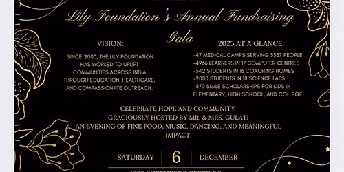 Lily Foundation\u2019s Annual Fundraising Gala