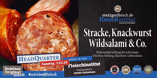 Stracke, Knackwurst, Wildsalami und Co. | Rohwurstherstellung f\u00fcr jedermann im fleischinstitut