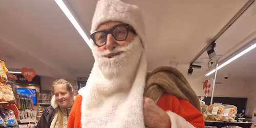 Julemanden kommer forbi Min Købmand Ramme-Lomborg 