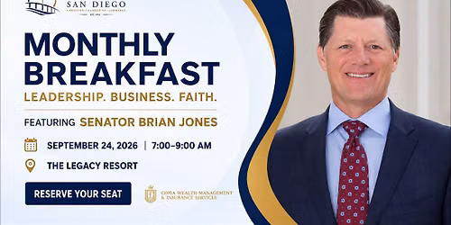 Monthly Breakfast Event with Senator Brian Jones