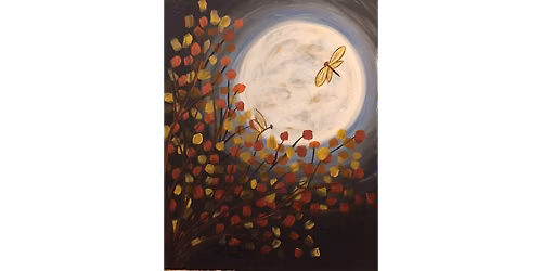 Fall Moon Dragonflies - Paint and Sip in Chicago | Classpop!\u2122