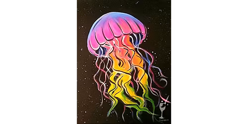 Beneath Jellyfish Waves - Paint and Sip in New Braunfels | Classpop!\u2122