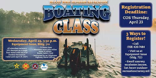 MCAAP MWR: Boating Class