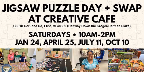 Jigsaw Puzzle Day + Swap at Creative Cafe