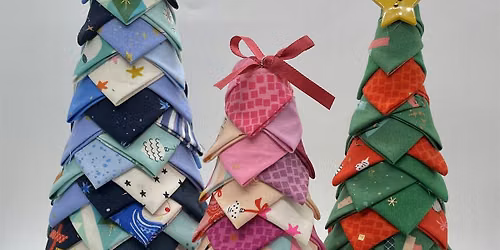 Scrappy Fabric Christmas Trees craft workshop in Montgomery County, Md.