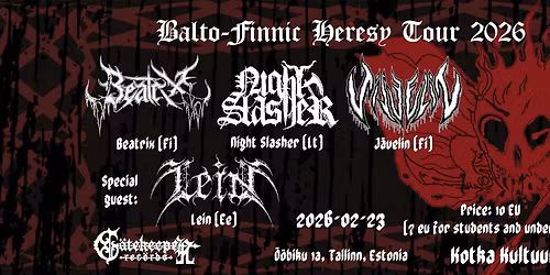 Balto-Finnic Heresy Tallinn: Beatrix, J\u00e4velin, Night Slasher, Lein