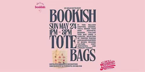 Bookish Collage Tote Bag Decorating Workshop