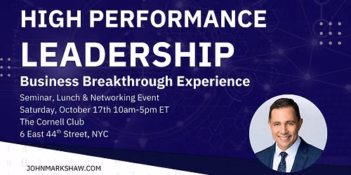 High Performance Leadership  Business Breakthrough Experience