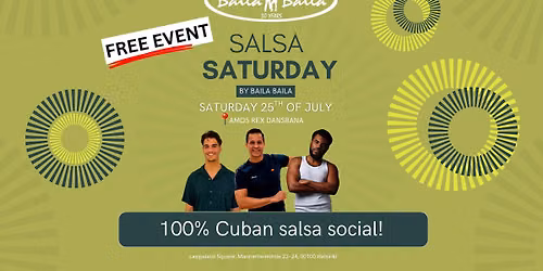 FREE OUTDOOR SALSA SATURDAY - 25.7.!