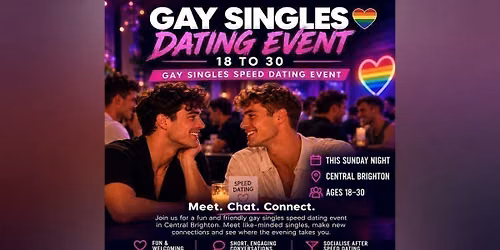 GAY SINGLES DATING EVENT (Ages 18\u201330)