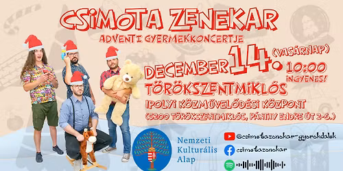 Csimota | T\u00f6r\u00f6kszentmikl\u00f3s | Ingyenes Adventi gyermekkoncert