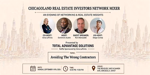 Chicagoland Real Estate Investors Network Mixer - Sep 2026