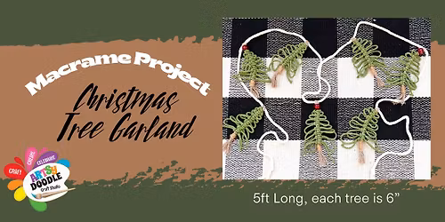 Macrame Christmas Tree Garland
