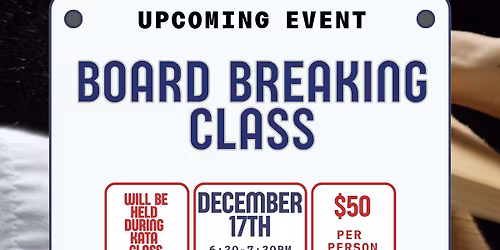 Board Breaking Class at Dale McCutcheon\u2019s Martial Arts by Evan Gatte \ud83e\udd4b
