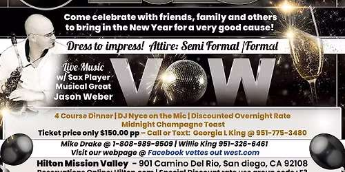 NEW YEAR EVE's PARTY 2025 - Hilton Mission Valley