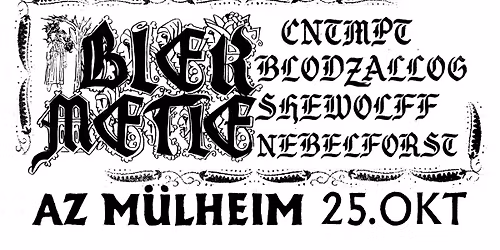 BLEK M\u00c9TLE mit CNTMPT\/\/BLODZALLOG\/\/SHEWOLFF\/\/NEBELFORST