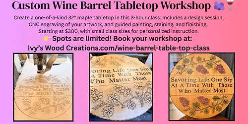 Custom Wine Barrel Tabletop Workshop \ud83c\udf47\ud83c\udf77\u2728