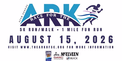27th Annual McElveen Race For The ARK 5K + 1 Mile Fun Run