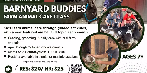 Barnyard Buddies Farm Animal Care Class