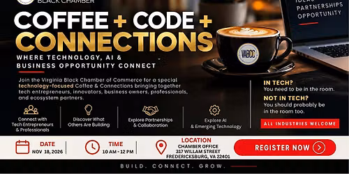 COFFEE + CODE + CONNECTIONS: WHERE TECHNOLOGY, AI & BUSINESS  CONNECT