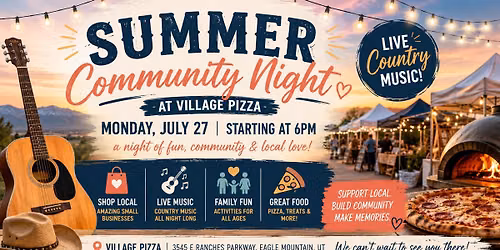 SUMMER COMMUNITY NIGHT AT VILLAGE PIZZA
