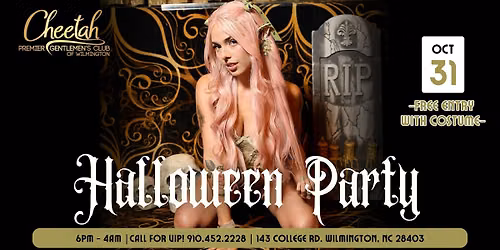 Halloween Party @ Cheetah Wilmington! Saturday, Oct. 31st!