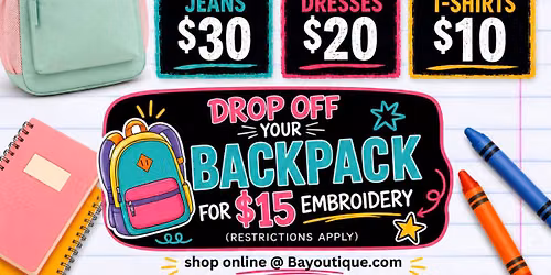 Annual Back to School Parking Lot Sale!