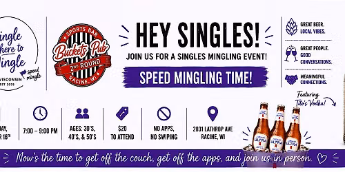 Single & here to Mingle Event at Buckets Pub