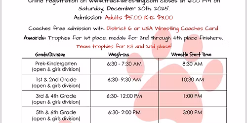 Auburn City Rec Youth Wrestling Tournament 2025