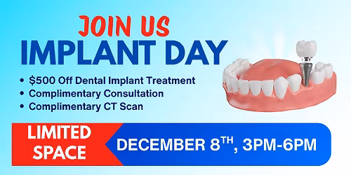 Exclusive Implant Event \u2014 Free Exam & CT Scan + $500 Off