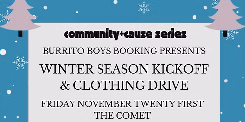 Community+Cause Series: Winter Season Kickoff & Clothing Drive