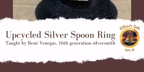 Upcycled silver spoon ring w\/Rene