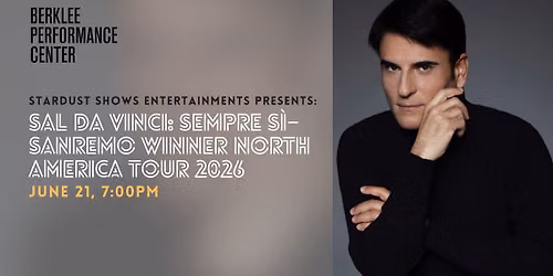 Sal Da Vinci: Sempre S\u00ec\u2014Sanremo Winner North America Tour 2026